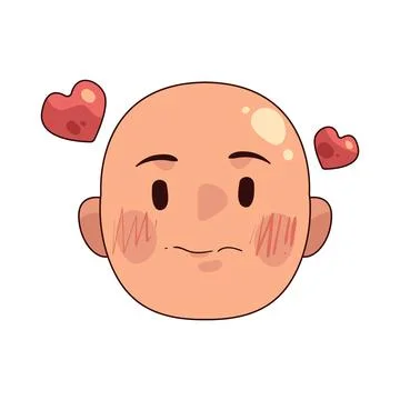 Blushing face illustration Illustrazione stock