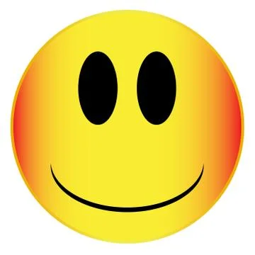 Blushing Smile Face Button Isolated Illustrazione stock