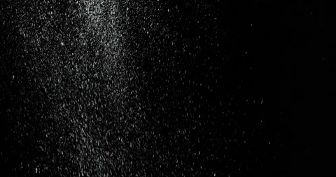 BlusteryWind. Isolated snow falling on black background Stock Footage 238061349