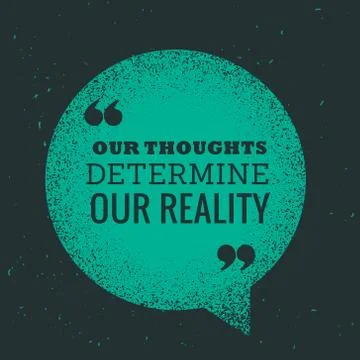 Blye chat bubble with motivational message quotation Stock Illustration