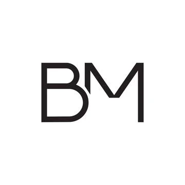 Bm initial letter vector logo Stock Illustration