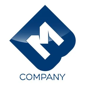 BM letter logo Illustrazione stock