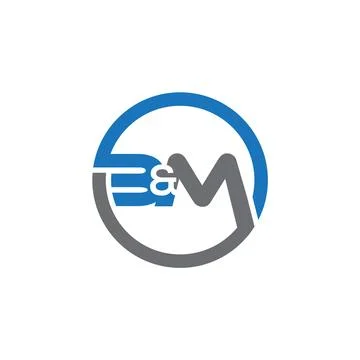 BM Letter monogram Initial Logo Design Template Vector Illustration. BM ele.. Stock Illustration