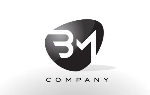 BM Logo.  Letter Design Vector. Stock Illustration