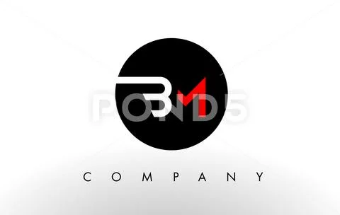 BM Logo.  Letter Design Vector. Stock Illustration