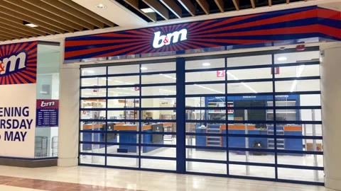 BM variety store chain opening soon in Marlowes shopping centre in Hemel Stock Footage 274028713
