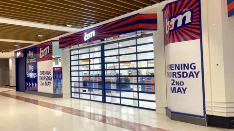 BM variety store chain opening soon in Marlowes shopping centre in Hemel Stock Footage 274391175