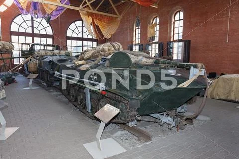The bmd-1 is a soviet airborne amphibious tracked infantry fighting vehicle Stock Photos