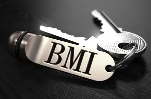 BMI Concept. Keys with Keyring Stock Illustration