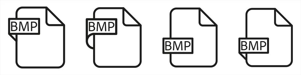 BMP file format document type colored icon. Stock Illustration