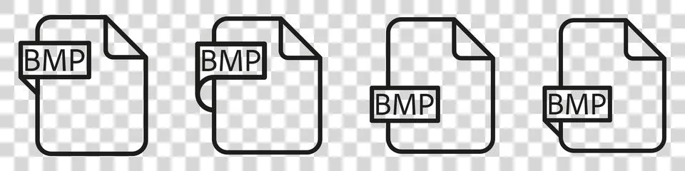 BMP file format document type colored icon. Stock Illustration