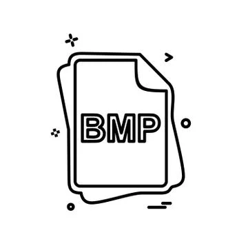 BMP file type icon design vector 스톡 일러스트