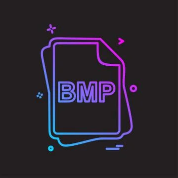 BMP file type icon design vector 스톡 일러스트