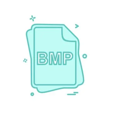 BMP file type icon design vector Stock Illustration