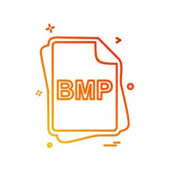 BMP file type icon design vector Stock Illustration