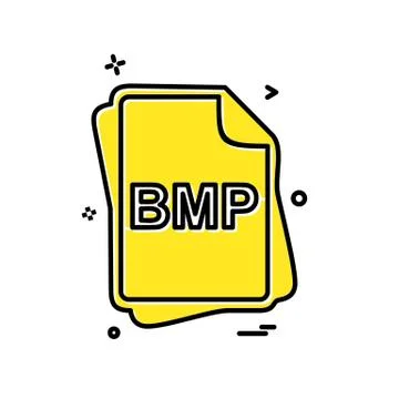 BMP file type icon design vector 스톡 일러스트