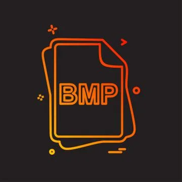 BMP file type icon design vector 스톡 일러스트