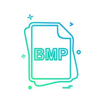 BMP file type icon design vector Stock Illustration