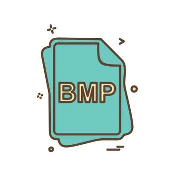 BMP file type icon design vector Stock Illustration