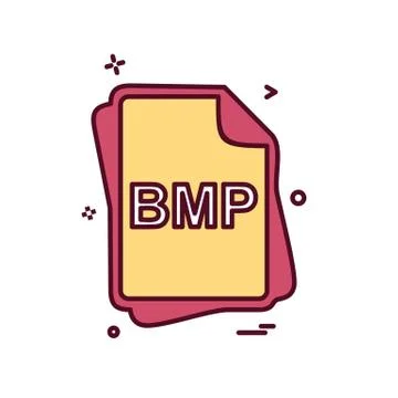 BMP file type icon design vector 스톡 일러스트