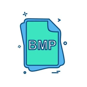 BMP file type icon design vector 스톡 일러스트
