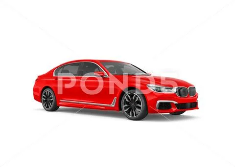 BMW 7 Series Mockup 45 front side view PSD Template