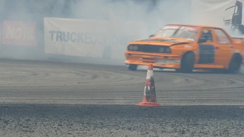 BMW Drift car (slow motion) Video stock 101711432