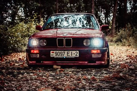 BMW E30 Stance (1) Stock Photos