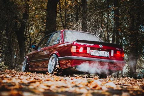 BMW E30 Stance (3) Stock Photos