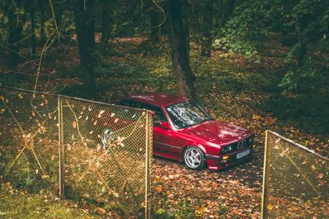 BMW E30 Stance  (4) Stock Photos