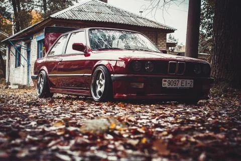 BMW E30 Stance  (6) Stock Photos