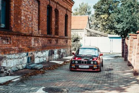 BMW E30 Stance  (7) Stock Photos