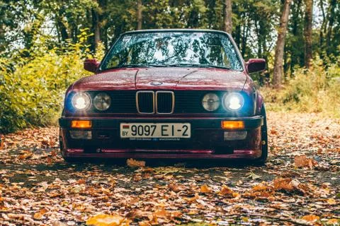 BMW E30 Stance  (8) Stock Photos