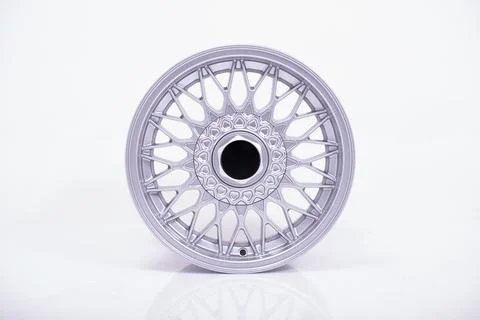 BMW e30 Style 5 15'' silver alloy wheel Stock Photos