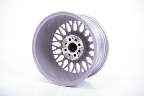 BMW e30 Style 5 15'' silver alloy wheel Stock Photos