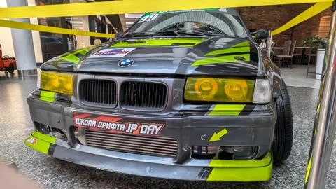 BMW E36 drift car. Stock Photos