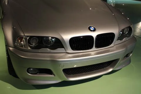 BMW E46 M3 Convertible front view, parked at Jakarta Automotive Museum Stock Photos