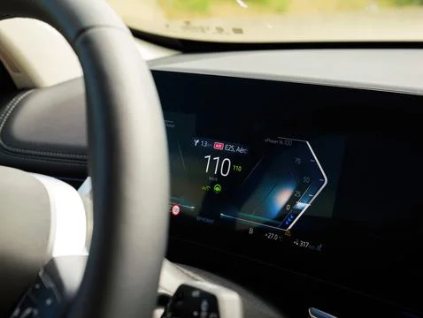 BMW iX EV dashboard Stock Photos