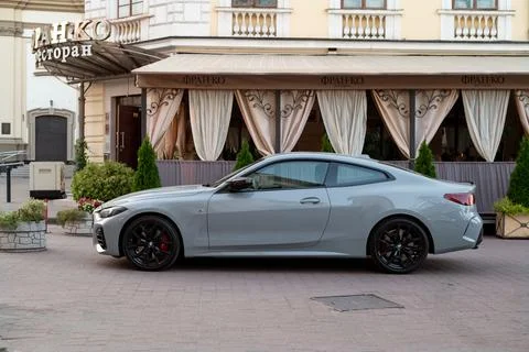 BMW M4 Competition (high-performance version of the BMW 4 Series) Stock Photos