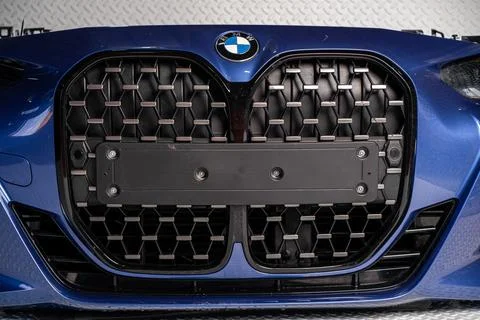 BMW M440 kidney grille and emblem close up Foto stock