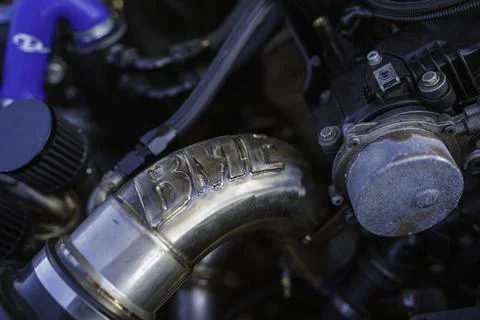 Bmw performance engine intake pipe Foto stock