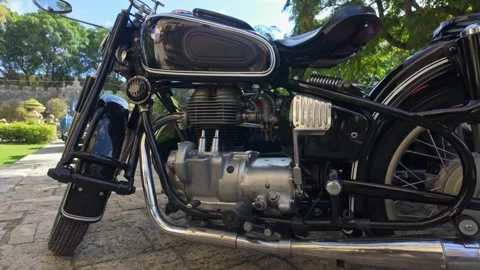 BMW R27 Side Pan Right Slow Motion Stock Footage 323680428