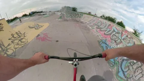 BMX backflip chest mounted camera Stock Footage 93709197