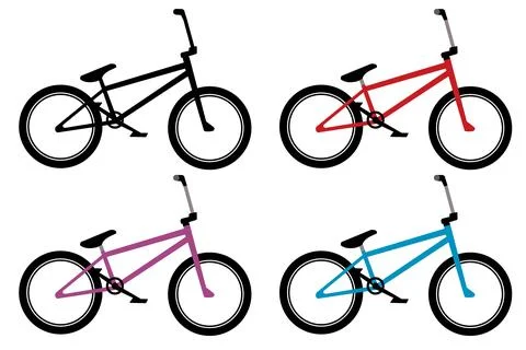 Bmx bicycles set Stock Illustration