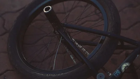 Bmx bike close up Stock Footage 98230314