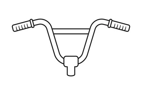 BMX Bike Handlebars Vector Illustration