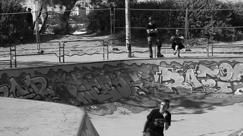 BMX Bikers black&amp;white Stock-Footage 75431482