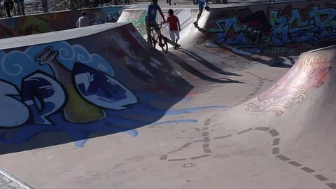 BMX Bikers colourized Stock Footage 75431474