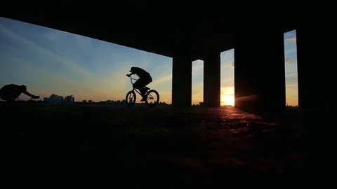 BMX boy pedaling Stock Footage 69959191