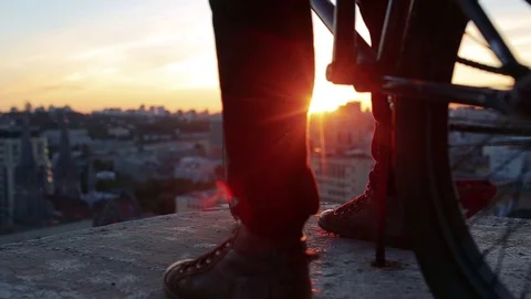 BMX boy pedaling Stock Footage 69959255